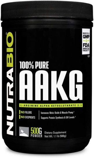 NutraBio Arginine Akg Powder – 500 Grams|אבקת ארג’נין 500 גרם