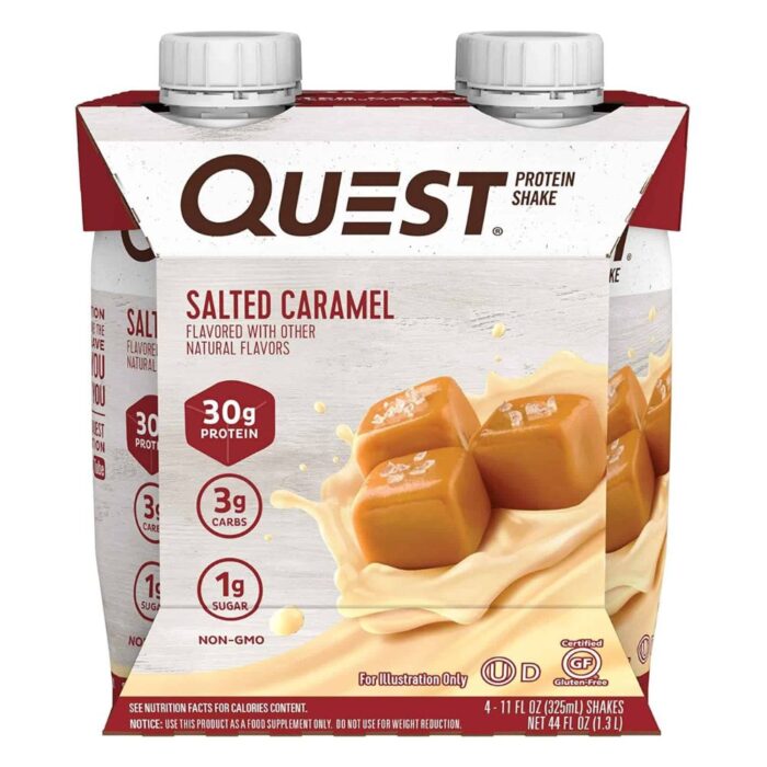 משקה חלבון מוכן קווסט TO-GO קרמל מלוח 4 יח | Quest Nutrition Protein Shake