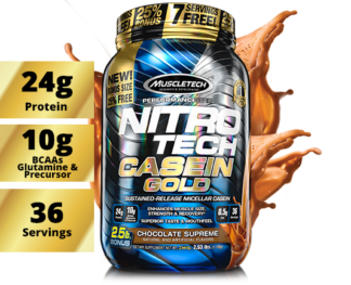 Nitro-Tech Casein Gold|חלבון קזאין בשחרור איטי 1.25KG