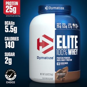 אבקת חלבון דיימטייז עלית 2.3 ק"ג | Dymatize Whey Protein Elite