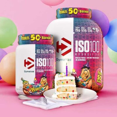 DYMATIZE ISO-100 BIRTHDAY CAKE PEBBLES (LIMITED EDITITION) טעם עוגת יום הולדת מהדורה מוגבלת