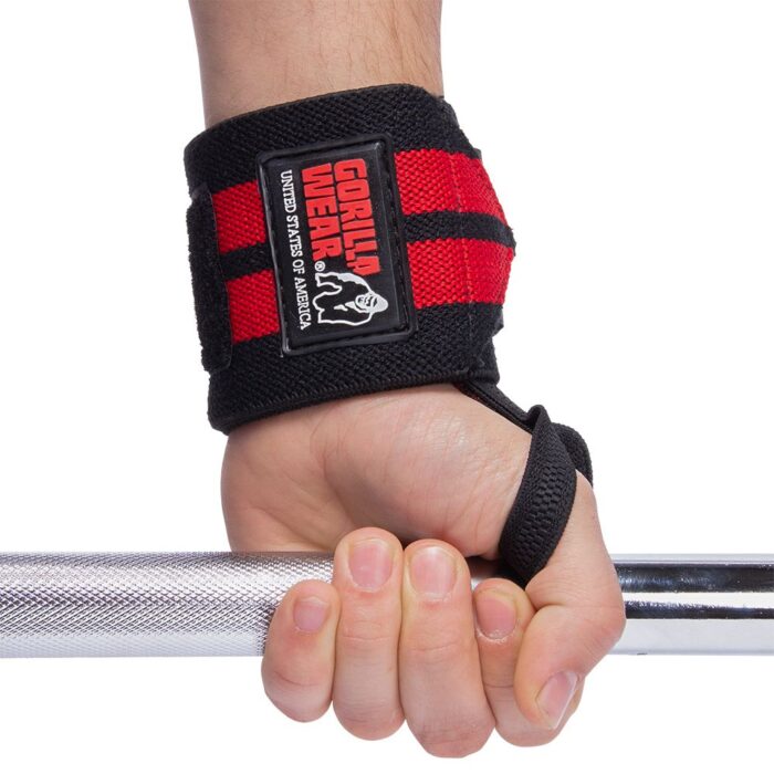 רצועות למפרק היד שחור אדום | Gorilla wear Wrist Wraps PRO