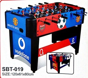 שולחן כדורגל שחור-אדום/כחול SBT 019 120/61/80