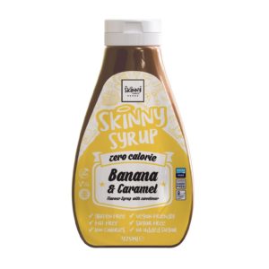 Skinny Foods Syrup Zero Calories 425ml|סקיני סירופ בטעם בננה קרמל 1 יח 425 מ”ל