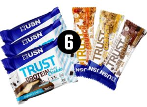 3 יח חטיפי USN עוגיית חלבון קרמית USN Trust Filled Protein Cookie 75G+חטיפי TRUST 3 במיקס טעמים