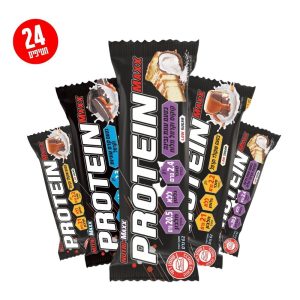 מארז 24 חטיפי חלבון פרוטאין מקס 62 גרם | Protein Max Bar