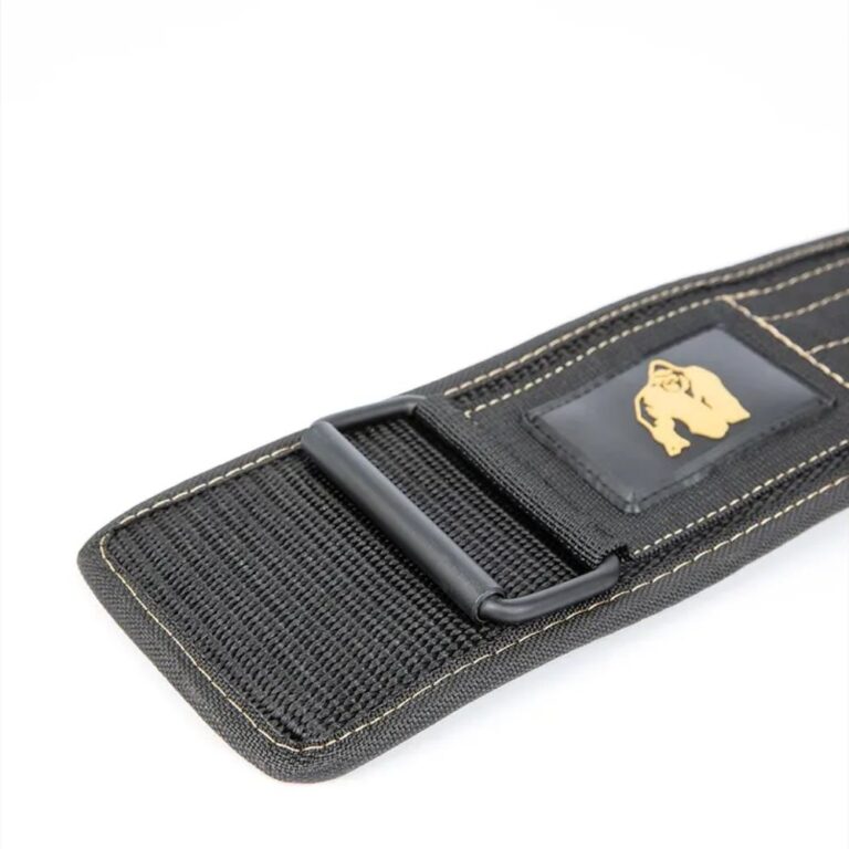 חגורת גב מניילון שחור/זהב Gorilla Wear 4 inch