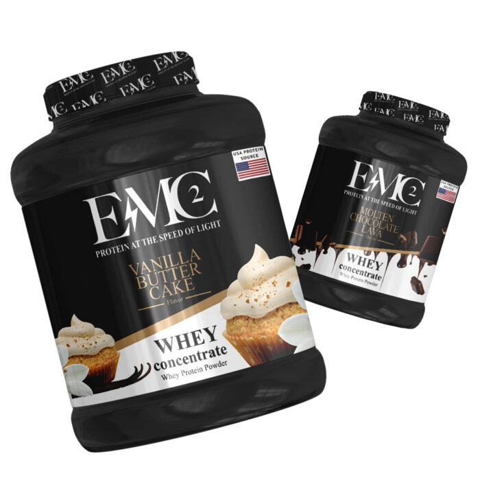 מבצע זוג אבקת חלבון 98% מי גבינה מורכזת 1.8 ק״ג | EMC2 WHEY Protein USA Source