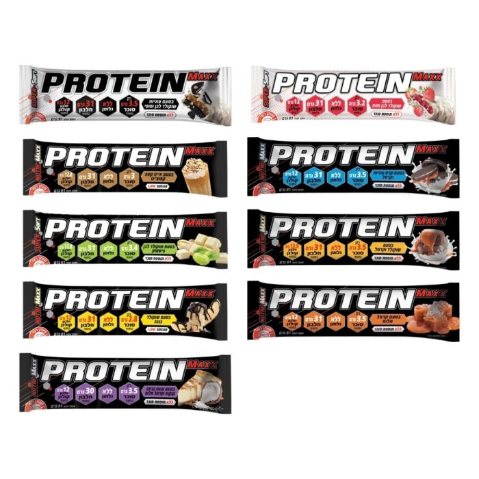 12 חטיפי חלבון פרוטאין מקס 31 גרם חלבון | Protein Max Bar