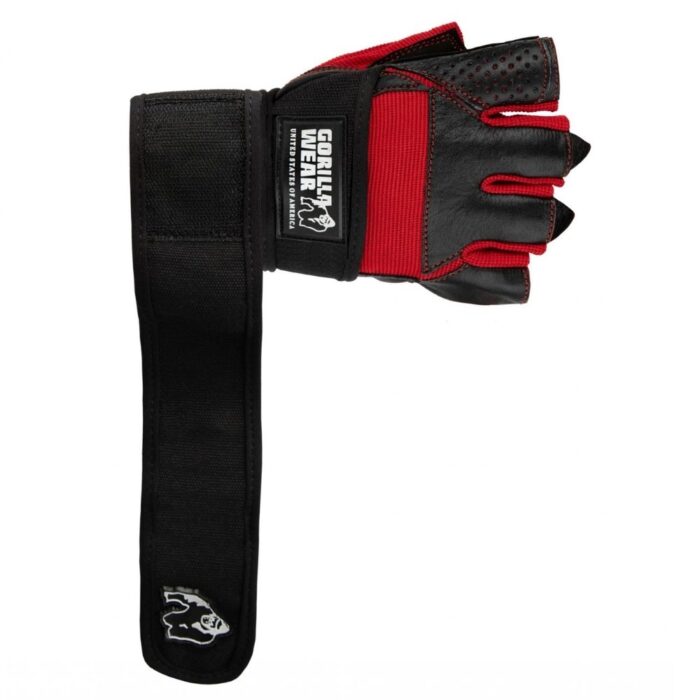 כפפות אימון גורילה וואר אדום/שחור Gorilla wear Dallas Wrist Wraps Gloves