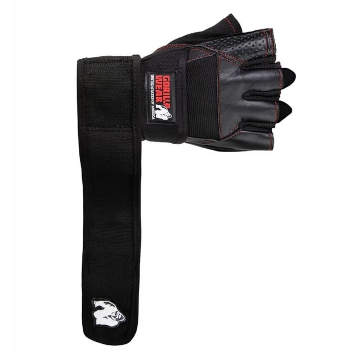 כפפות אימון גורילה וואר שחור/אדום Gorilla wear Dallas Wrist Wraps Gloves