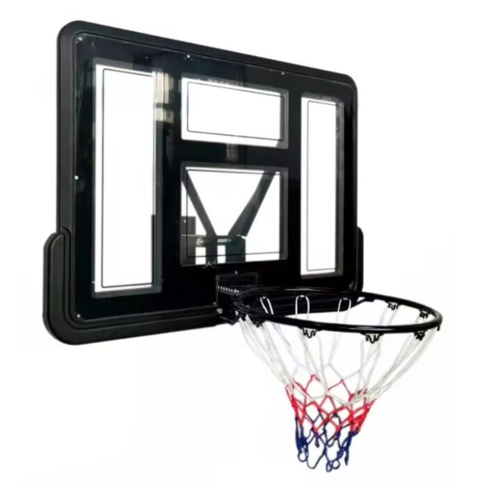 לוח כדורסל שקוף מקצועי 110/75 ס"מ עם הרחקה מהקיר DUNK M007 - כולל הובלה חינם