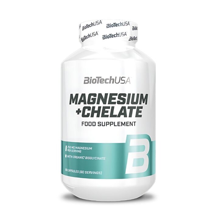 מגנזיום ציטארט קלאט 60 כמוסות | BiotechUSA Magnesium + Chelate