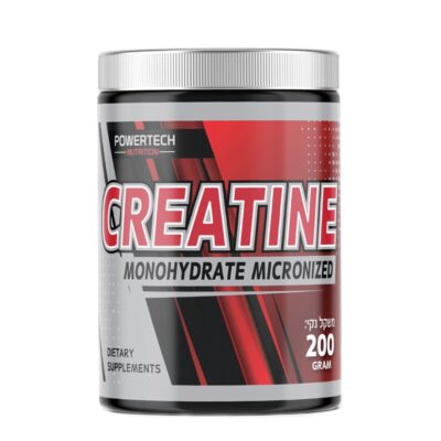 פאוורטק קריאטין מונוהידראט מיקרונייזד | Powertech creatine 200g