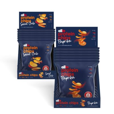 12 חטיפי אולאין צ׳יפס חלבון – Allin Protein Chips 40g