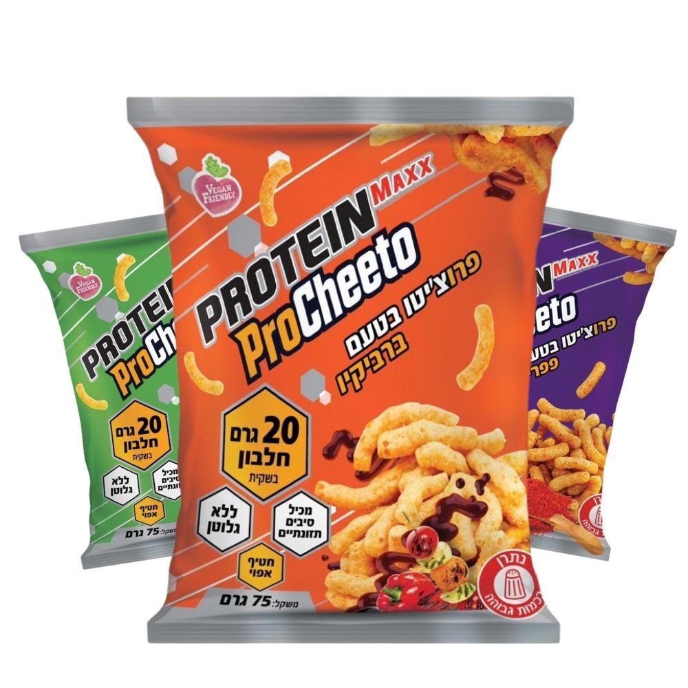 מארז 12 צ'יפס חלבון פרוטאין מקס פרוצ'יטו | Protein Maxx Procheeto